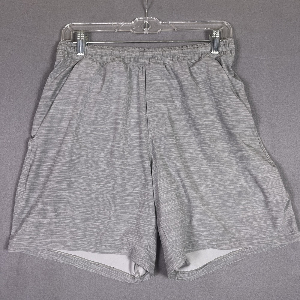 Lululemon Pace Breaker Shorts Men Medium Gray 7" Inseam Lined Athletic
